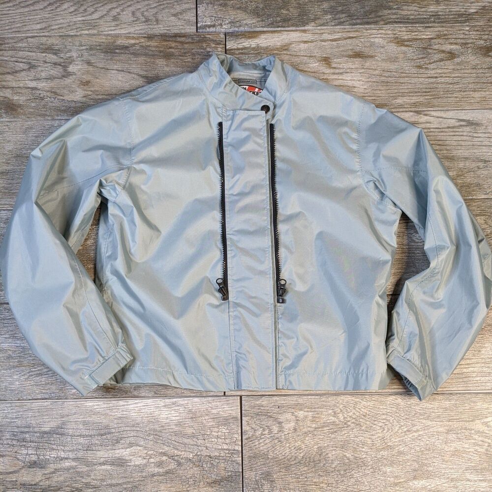 Joe Rocket Womens Lightweight Moto Motorcycle Jacket Size Small Light Gray